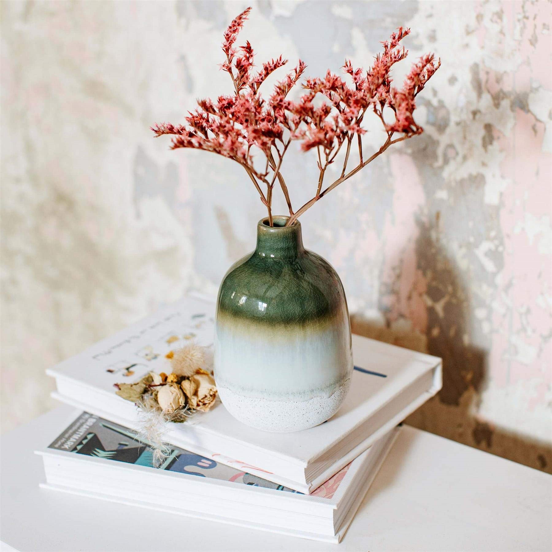 Sass & Belle Mojave Glaze Green Vase Sass & Belle