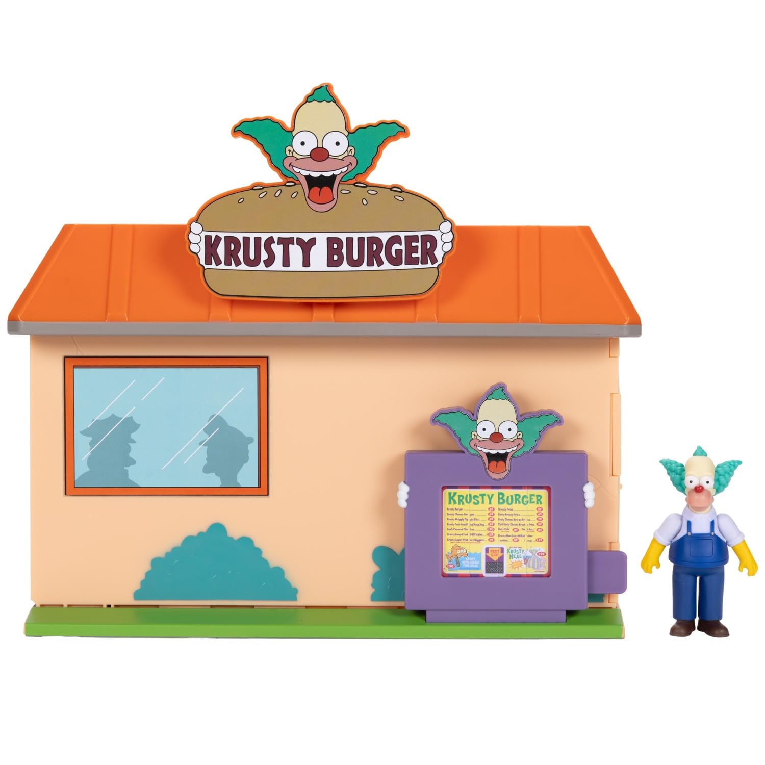 Jakks Pacific The Simpsons Krusty Burger Playset Includes 6.35 cm Krusty the Clown Articulated Mini Figurine and Detailed Accessories Jakks Pacific