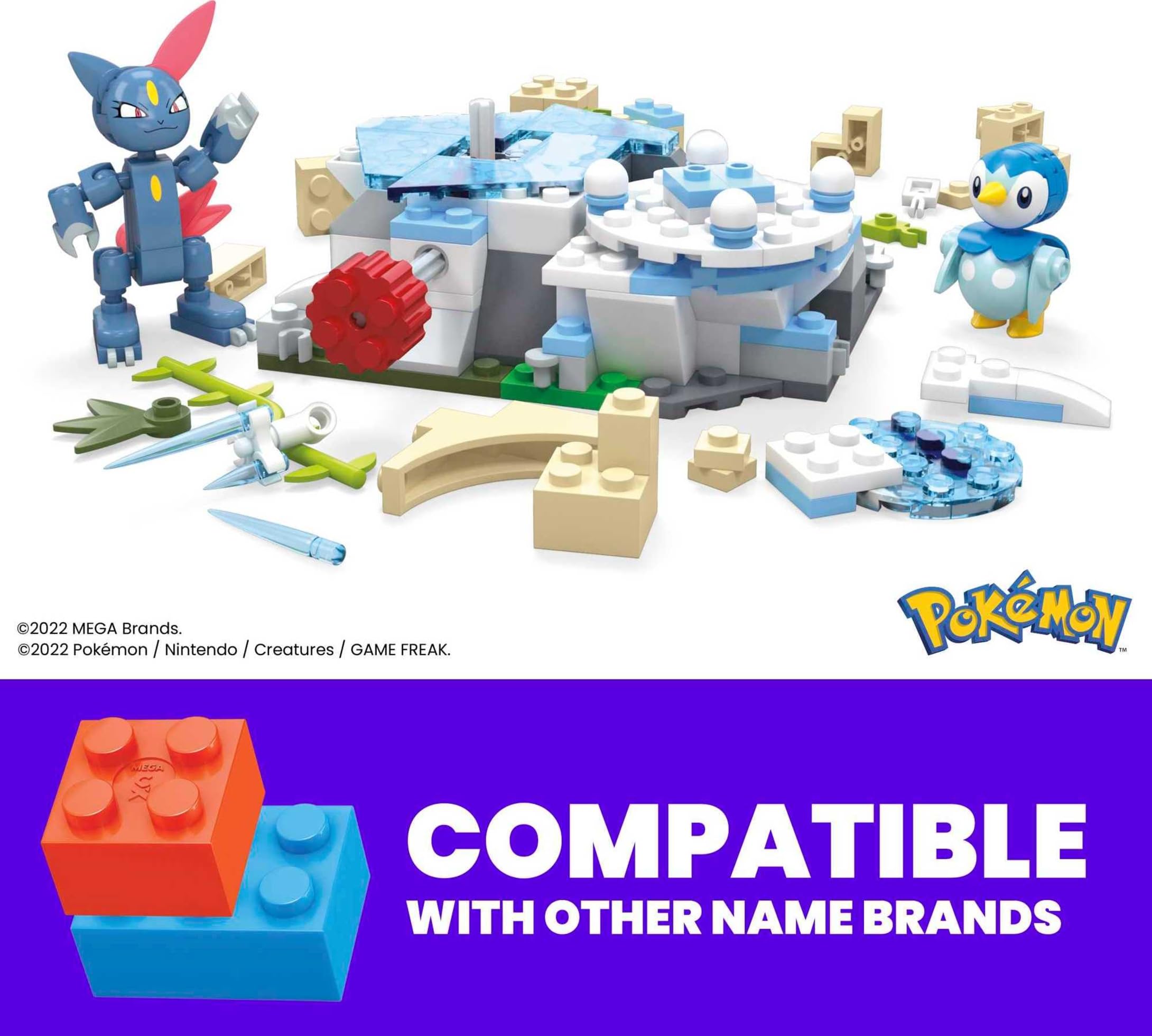 MEGA Pokemon Piplup and Sneasel's Snow Day Building Toys Mega Brands