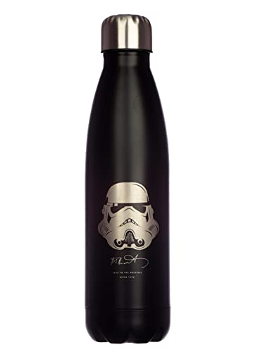 Puckator The Original Stormtrooper - Stainless Steel Water Bottle - Cold for 24h and Hot for 12h - Metal Water Bottles with Stormtrooper Design - Double Walled Modern Thermos Flask - Bpa Free -500 ml Puckator
