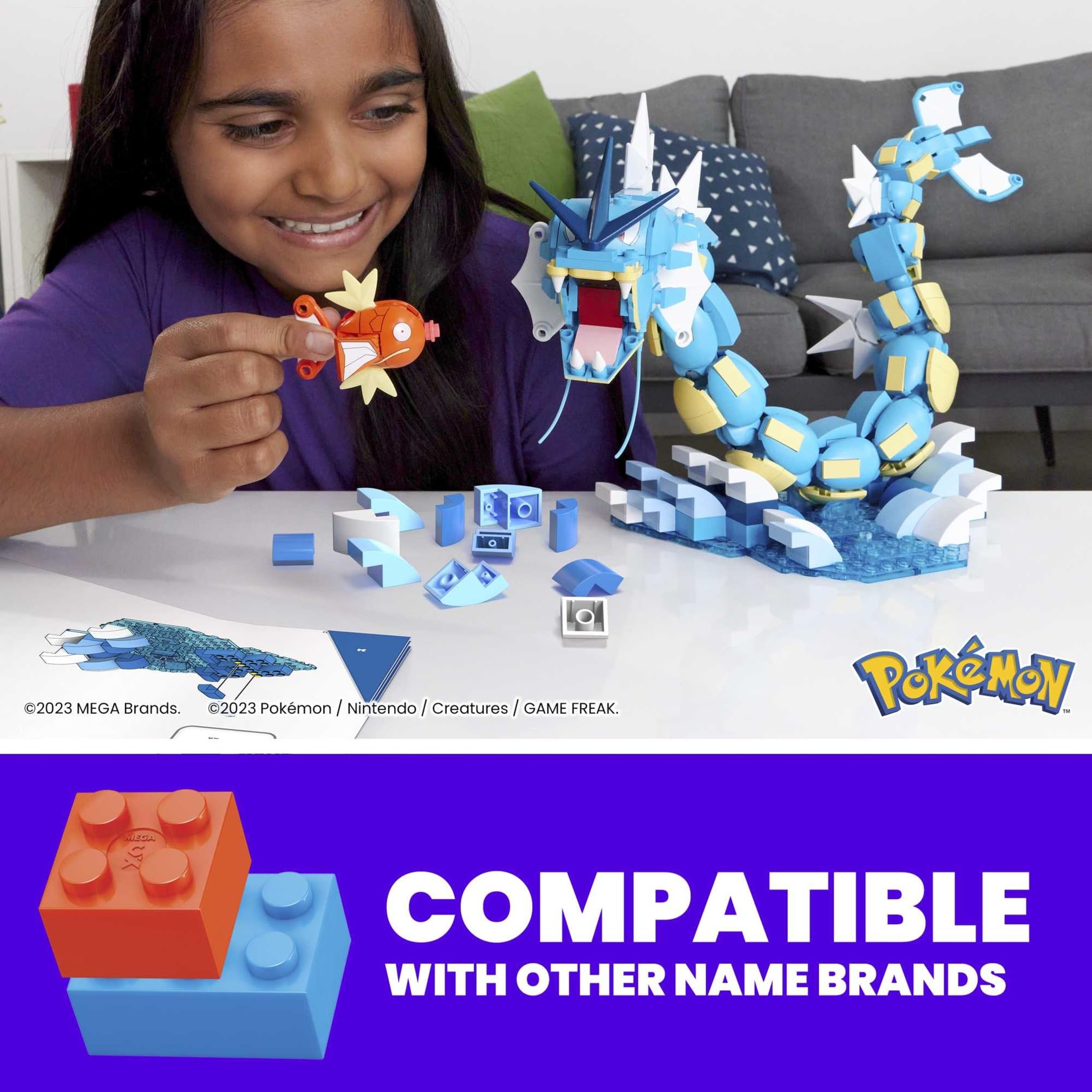 Mega Pokemon Magikarp Evolution Building Set Mega Brands