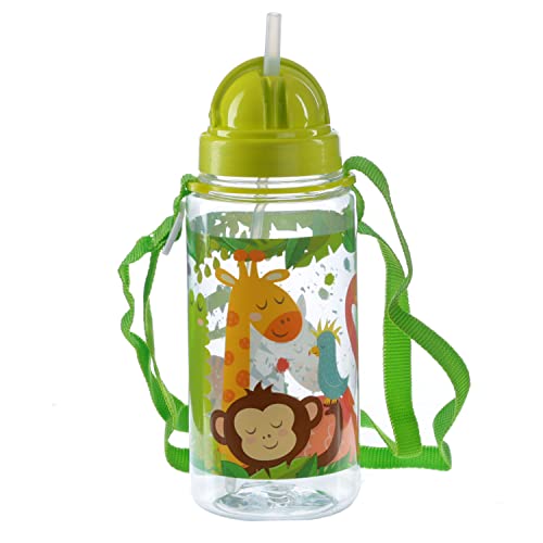 Puckator Zooniverse Drinks Bottle With Straw 450ml Puckator