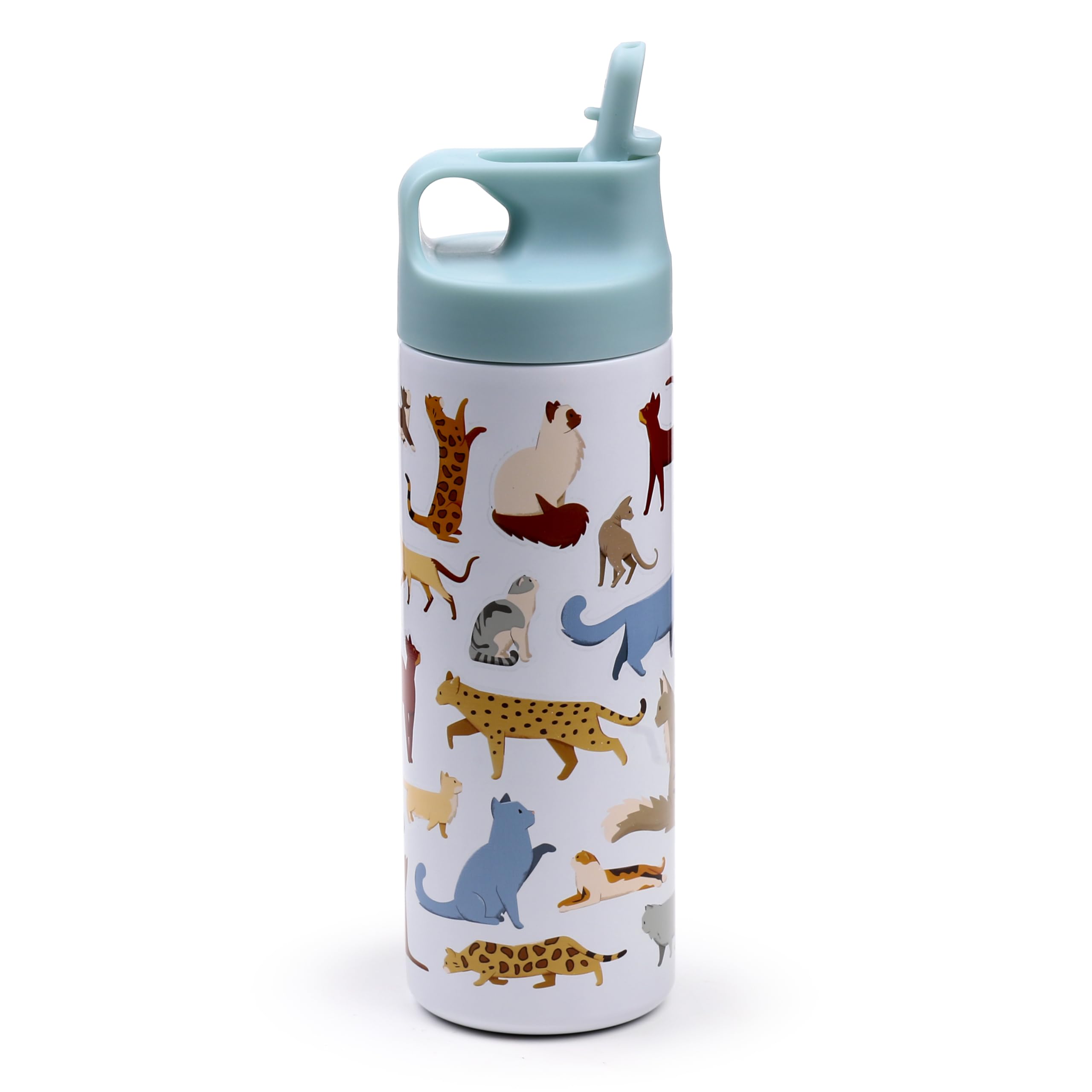 Puckator Feline Fine Cats Flip Top Drinks Bottle 500ml Puckator