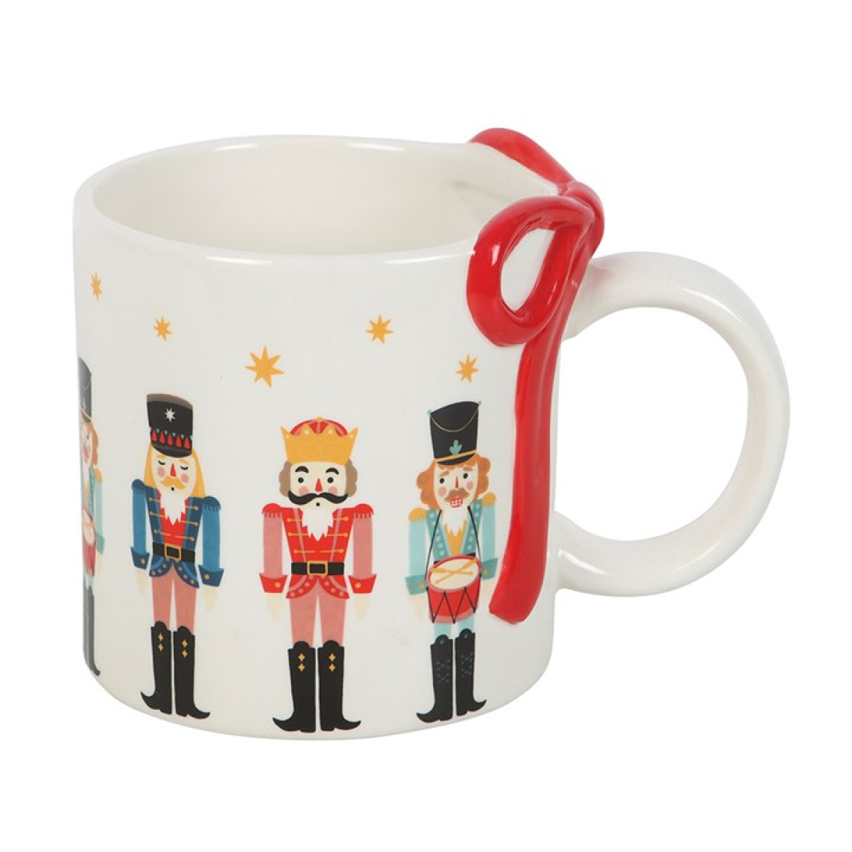 Nutcracker Print Mug with Bow Something Different