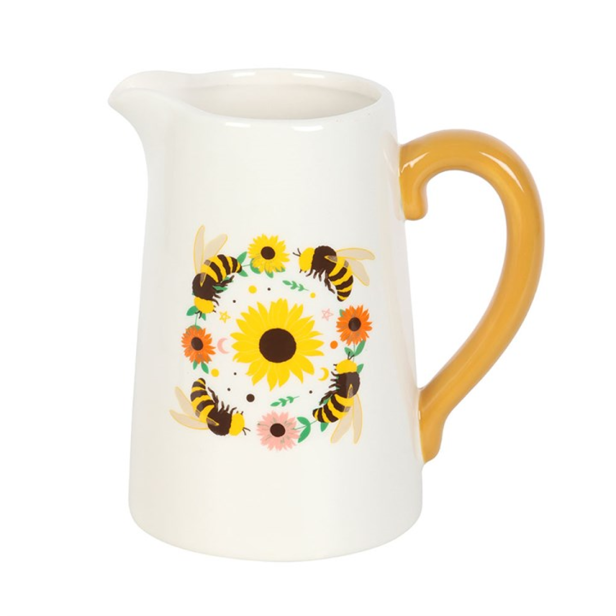 Bee and Sunflower Ceramic Flower Jug Something Different