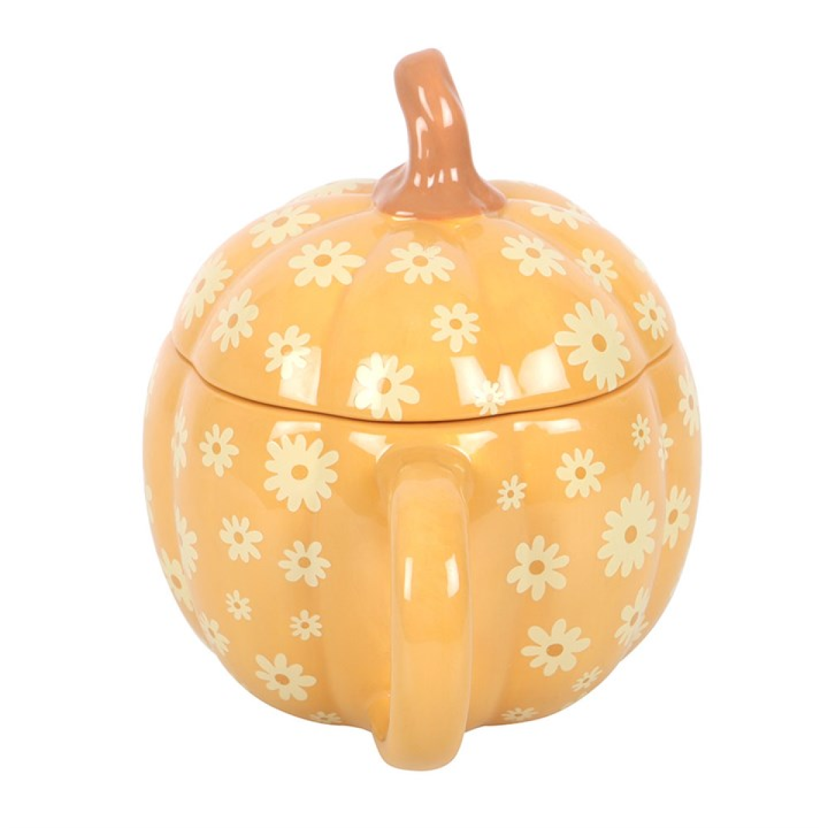 Groovy Floral Pumpkin Lidded Mug Something Different