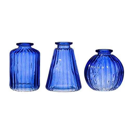 Sass & Belle Cobalt Blue Glass Bud Vases - Set of 3 Sass & Belle