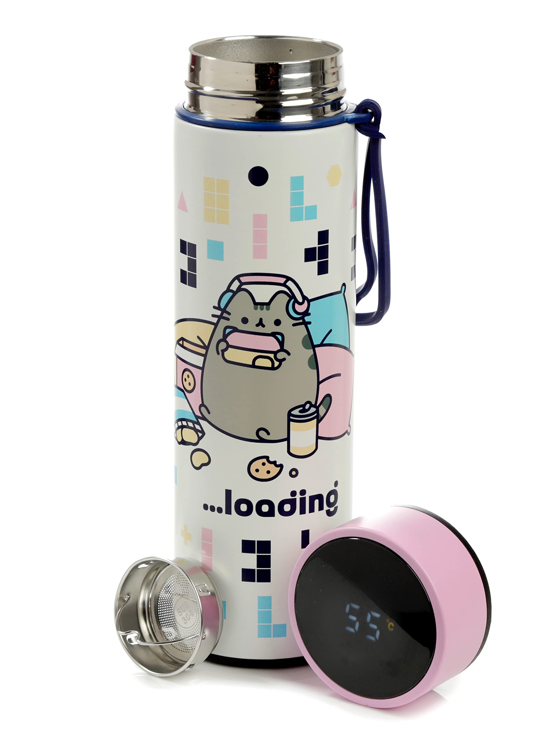 Puckator Pusheen  Water Bottle with Led Temperature Display Puckator