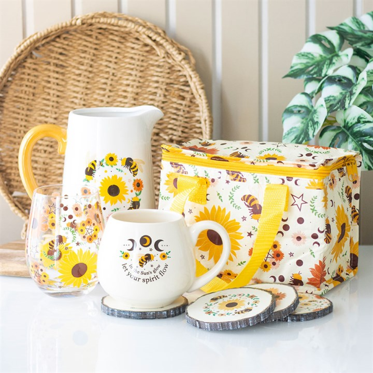Bee and Sunflower Ceramic Flower Jug Something Different