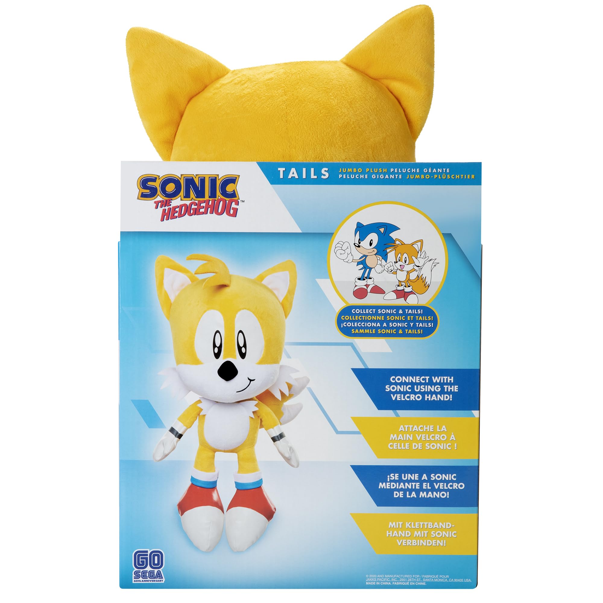Jakks Pacific Sonic The Hedgehog Tails/Knuckles Jumbo Plush Jakks Pacific