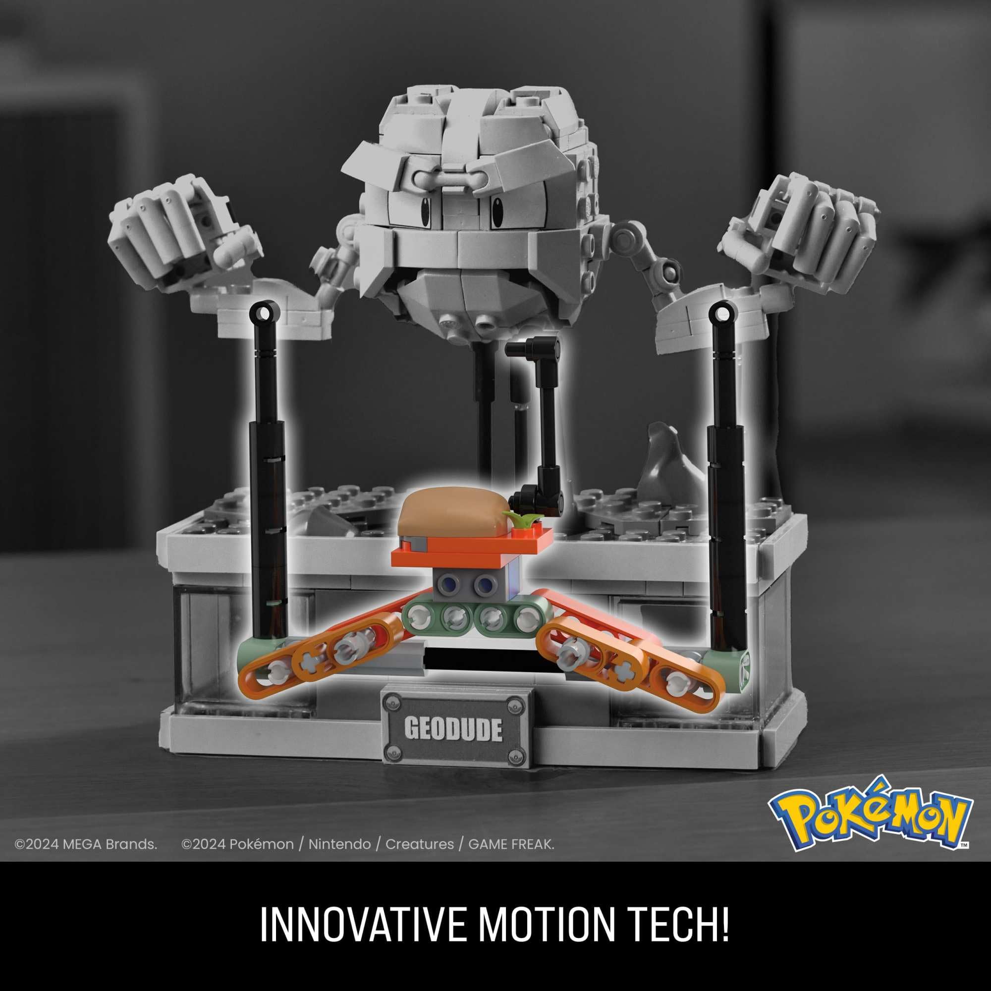 MEGA Pokemon Mini Motion Geodude Building Toys Set White Wabbit Retail