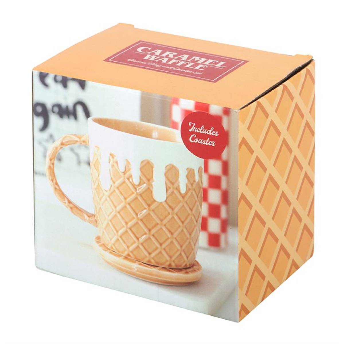Waffle Mug and Coaster Set Something Different