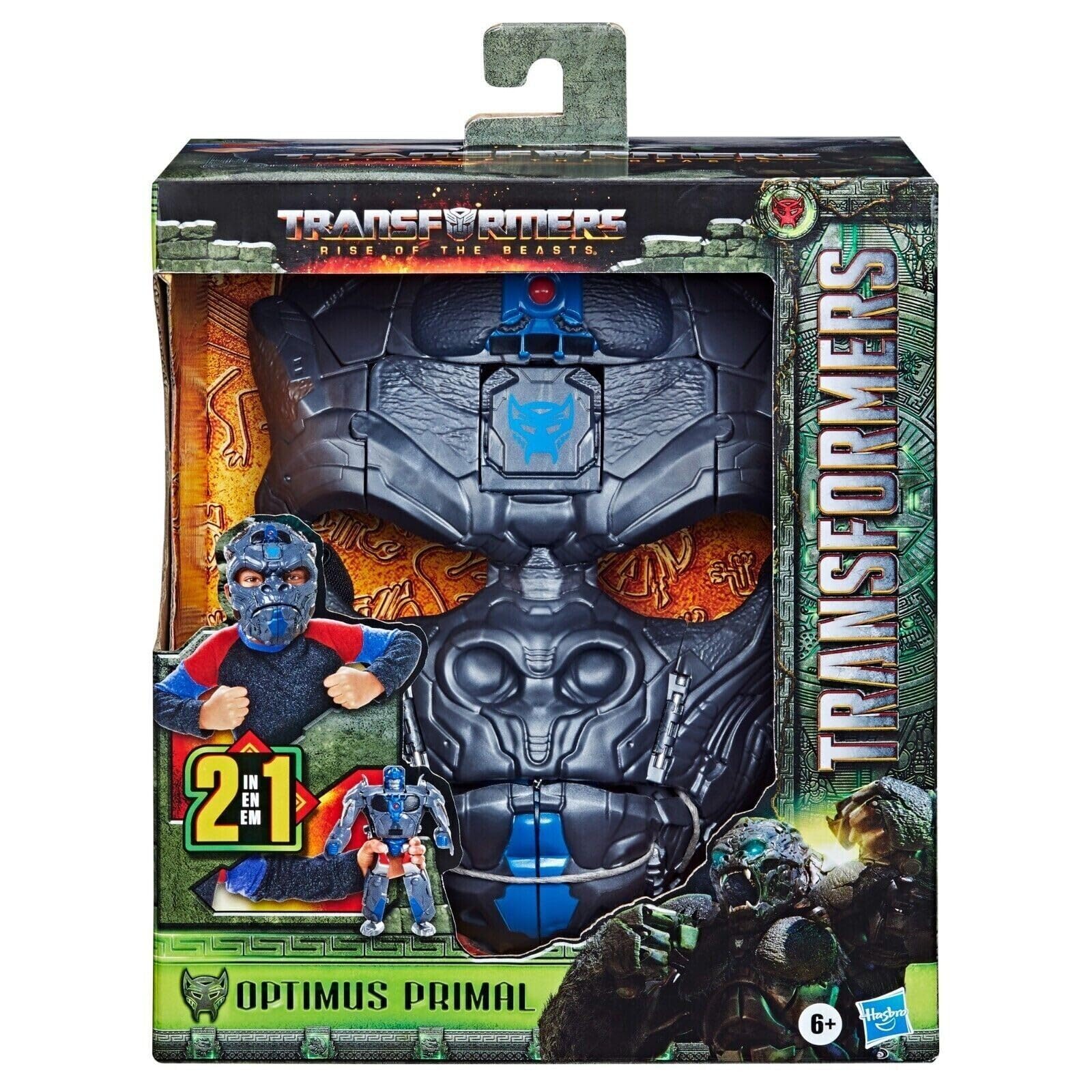 Hasbro Transformers Toys Rise of the Beasts Film Optimus Primal 2-in-1 Converting Mask Hasbro