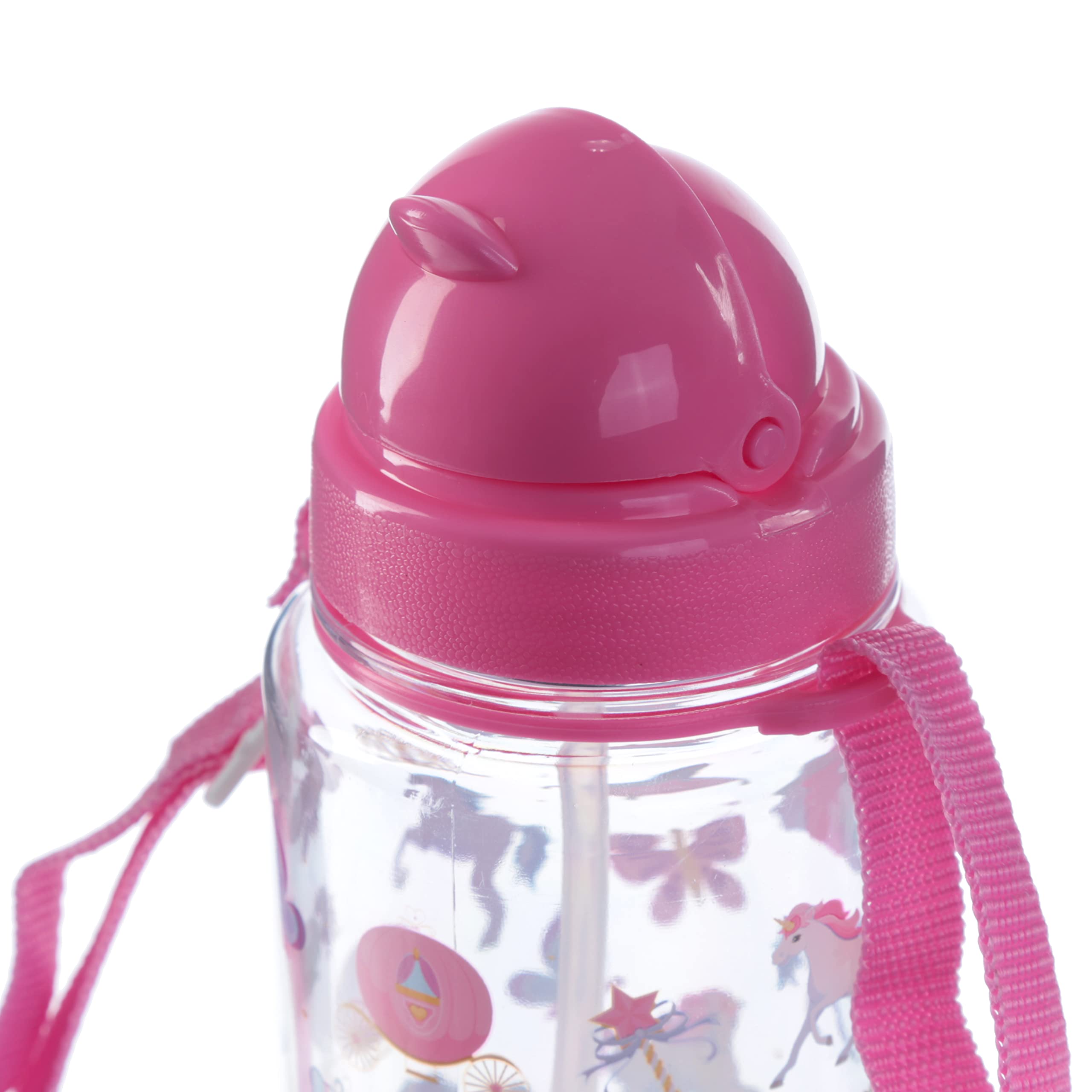Puckator Enchanted Rainbows Unicorn Drinks Bottle with Straw 450ml Puckator