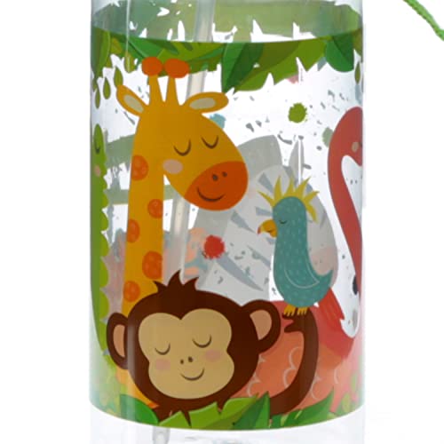 Puckator Zooniverse Drinks Bottle With Straw 450ml Puckator