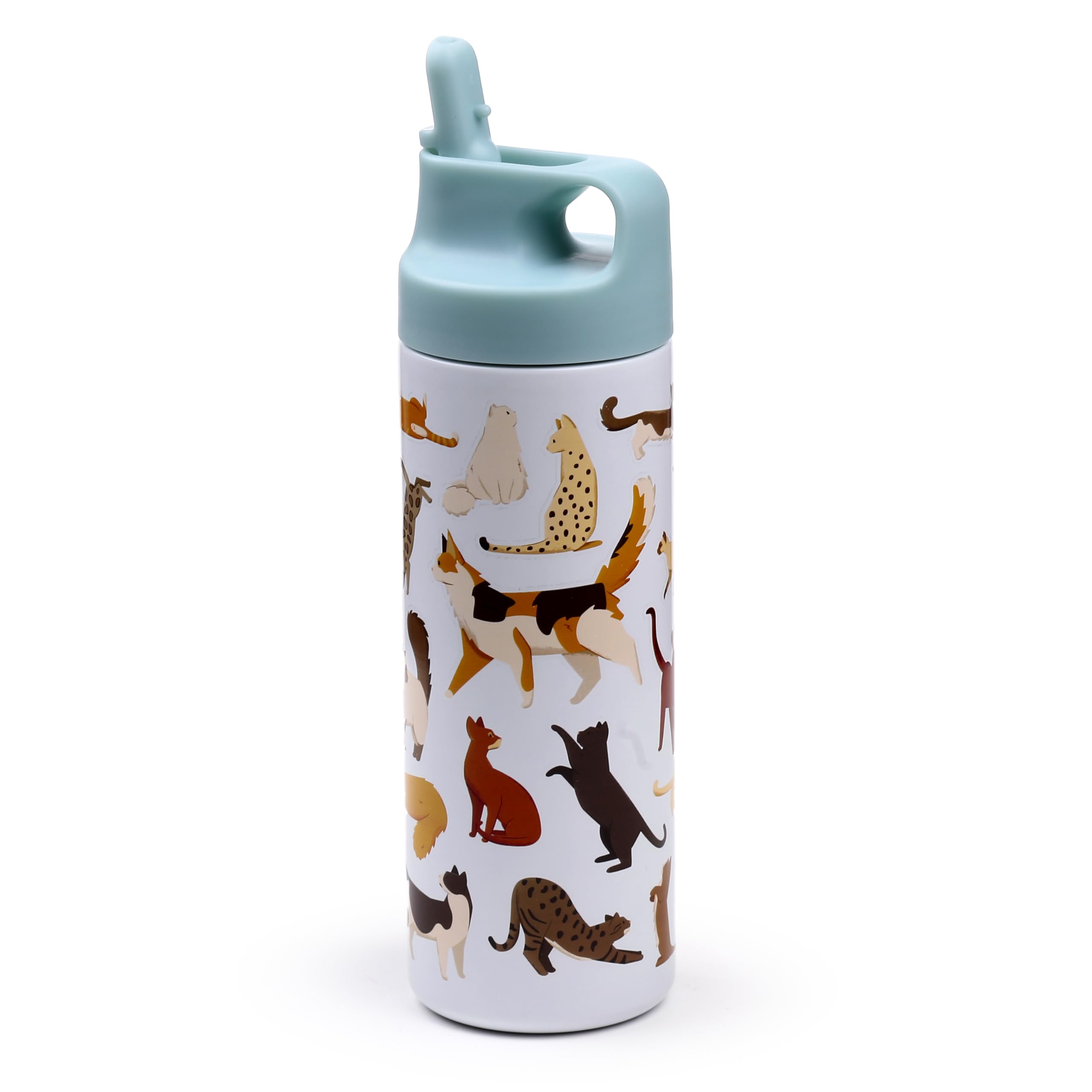 Puckator Feline Fine Cats Flip Top Drinks Bottle 500ml Puckator