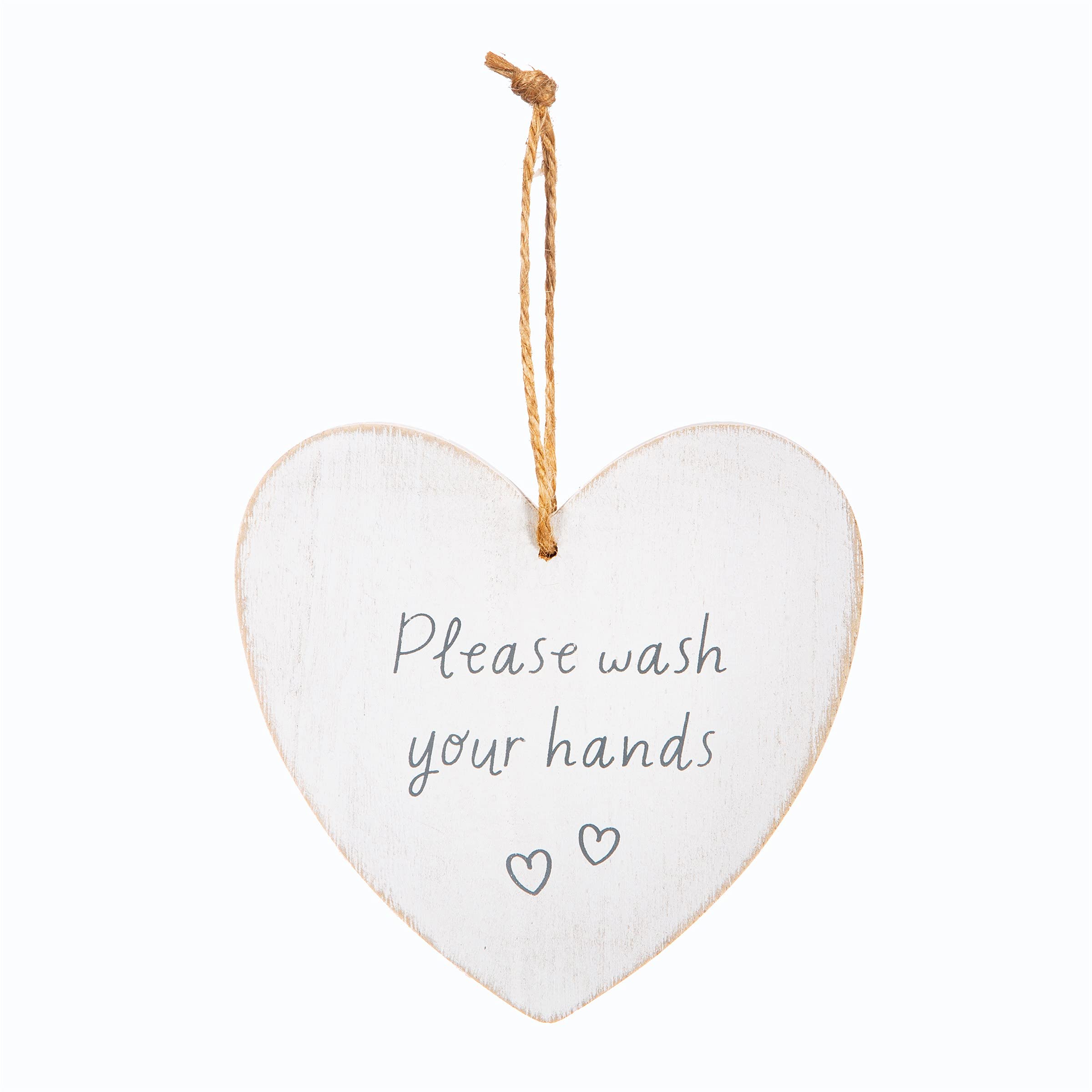 Sass & Belle Please Wash Your Hands Heart Plaque Sass & Belle
