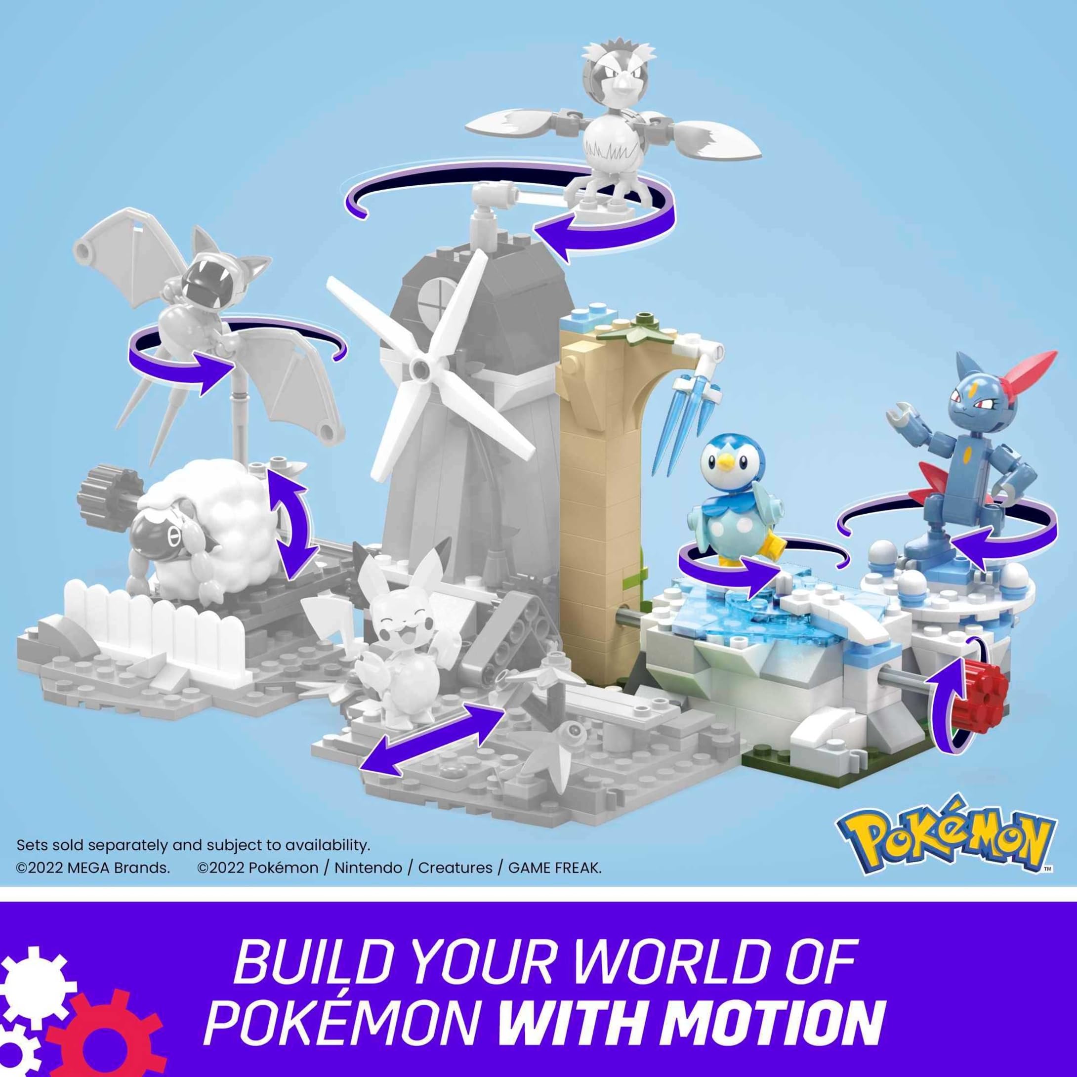 MEGA Pokemon Piplup and Sneasel's Snow Day Building Toys Mega Brands