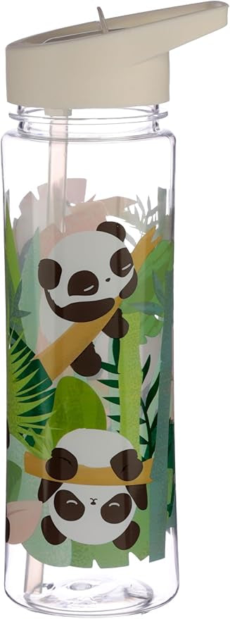 Puckator Pandarama Bottle With Flip Straw 550ml