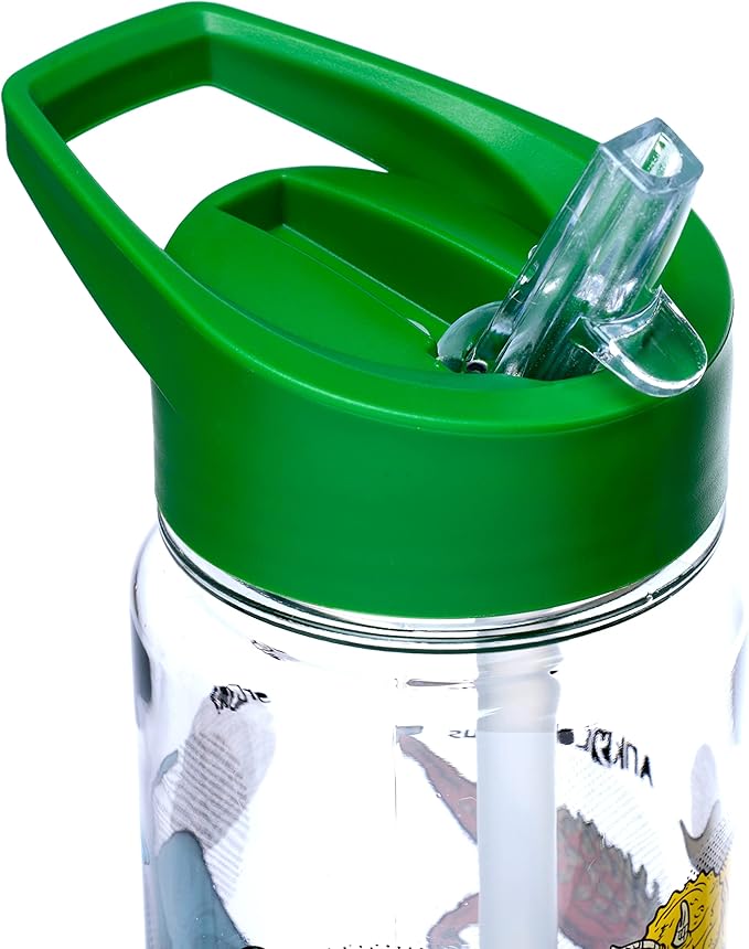 Puckator Dinosauria Drinks Bottle With Flip Straw 550ml