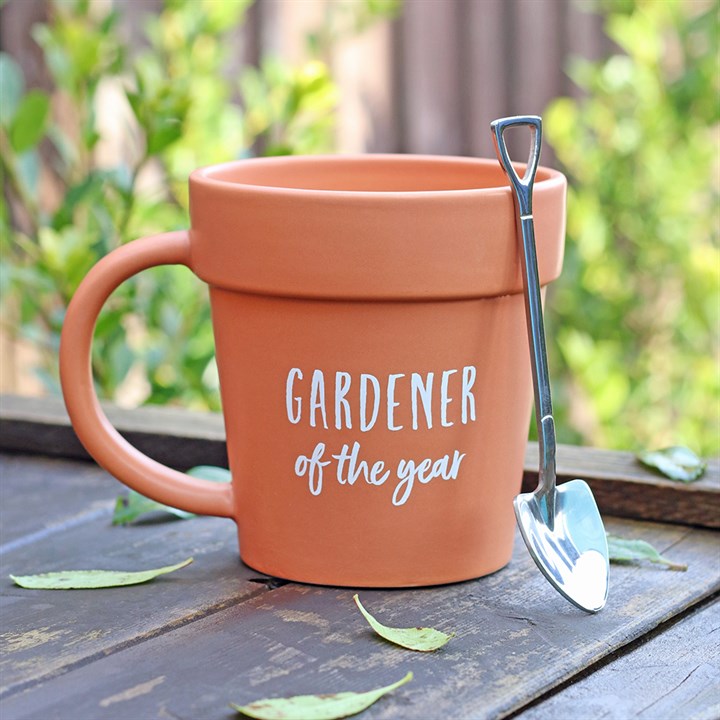 Gardener of the Year Pot Mug and Shovel Spoon Something Different