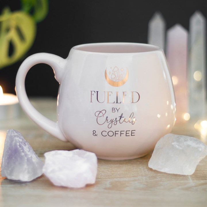 Crystals and Coffee Rounded Mug Something Different