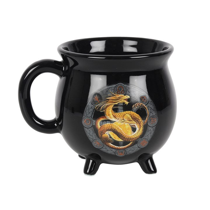 Anne Stokes Litha Dragon Colour Changing Cauldron Mug Anne Stokes