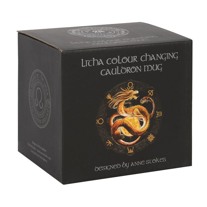 Anne Stokes Litha Dragon Colour Changing Cauldron Mug Anne Stokes