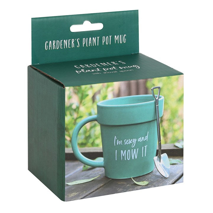 Sexy and I Mow It Pot Mug and Shovel Spoon Something Different