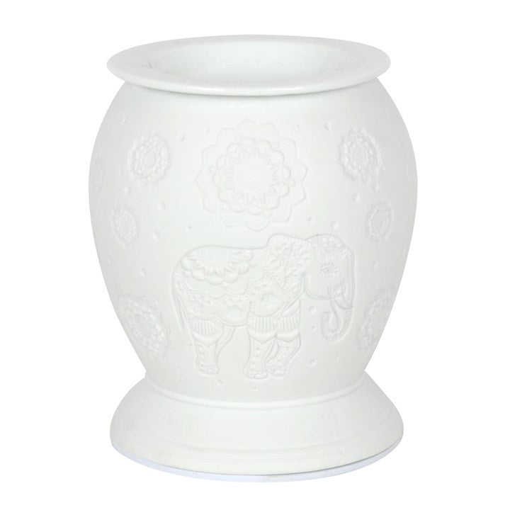Elephant White Ceramic Electric Oil Burner and Wax Warmer Something Different