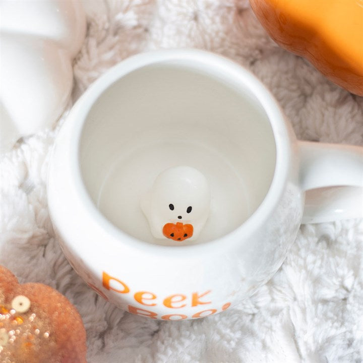 Peekaboo Ghost Rounded Mug Something Different