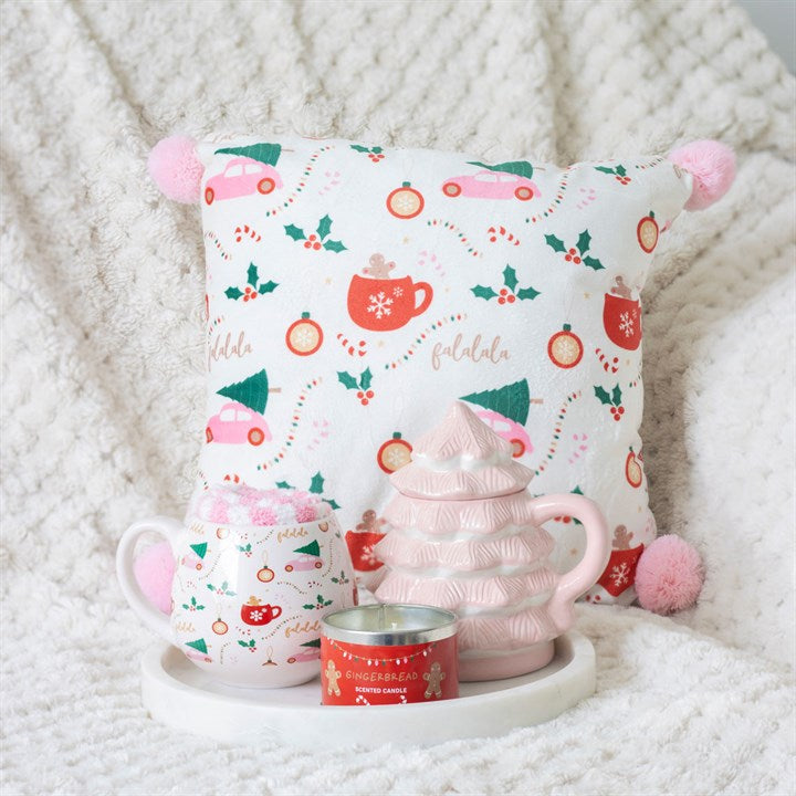Pink Lidded Christmas Tree Shaped Mug Something Different