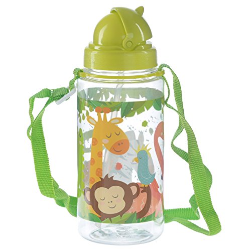 Puckator Zooniverse Drinks Bottle With Straw 450ml Puckator