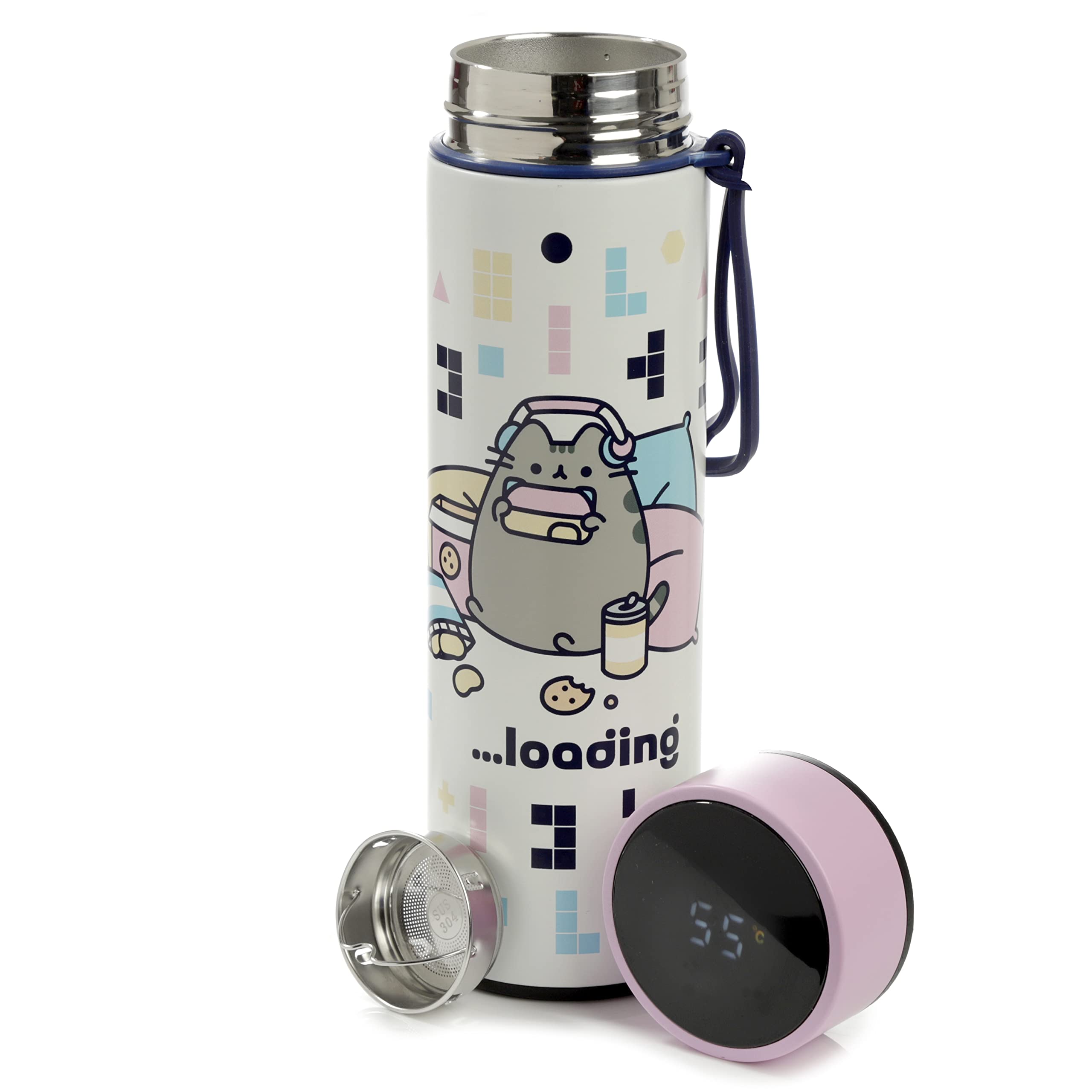 Puckator Pusheen  Water Bottle with Led Temperature Display Puckator