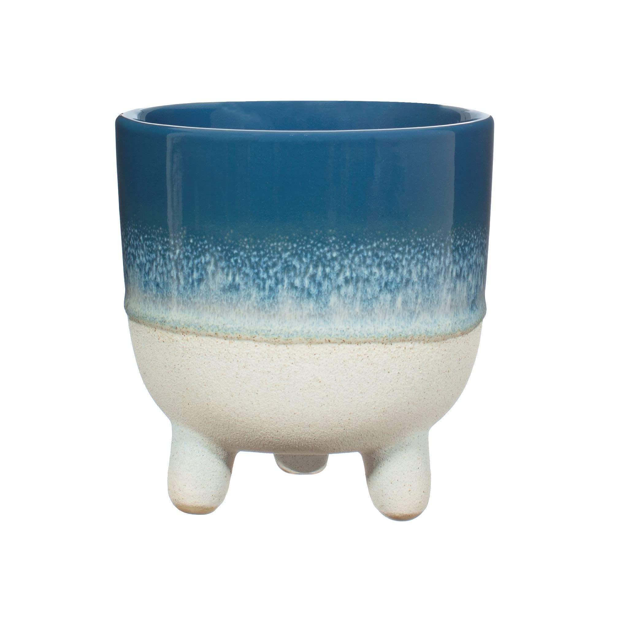 Sass & Belle Mojave Glaze Blue Large Planter on Legs Sass & Belle