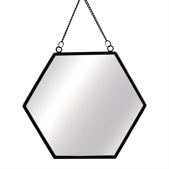 Sass & Belle Jet Black Hexagon Mirror Sass & Belle