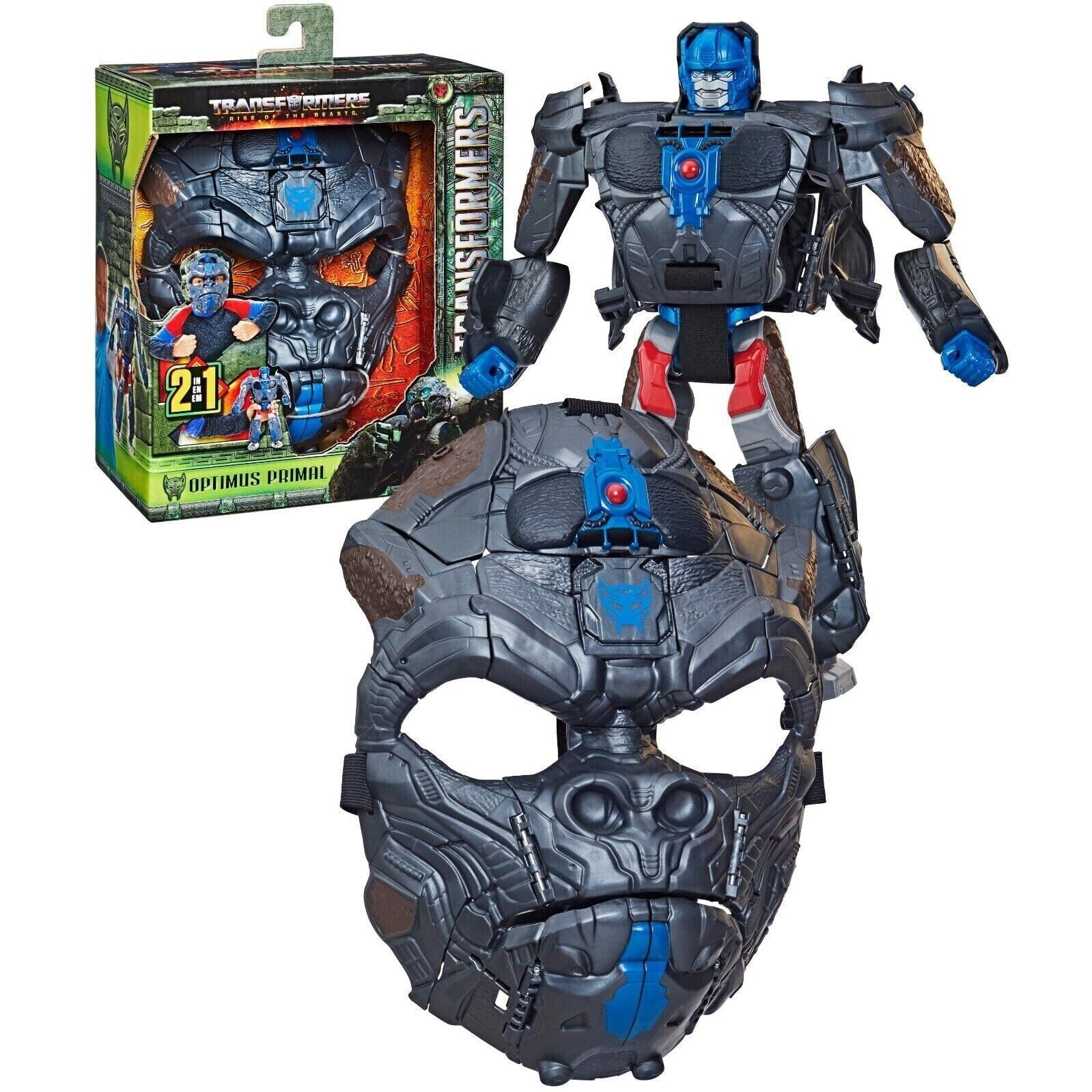 Hasbro Transformers Toys Rise of the Beasts Film Optimus Primal 2-in-1 Converting Mask Hasbro