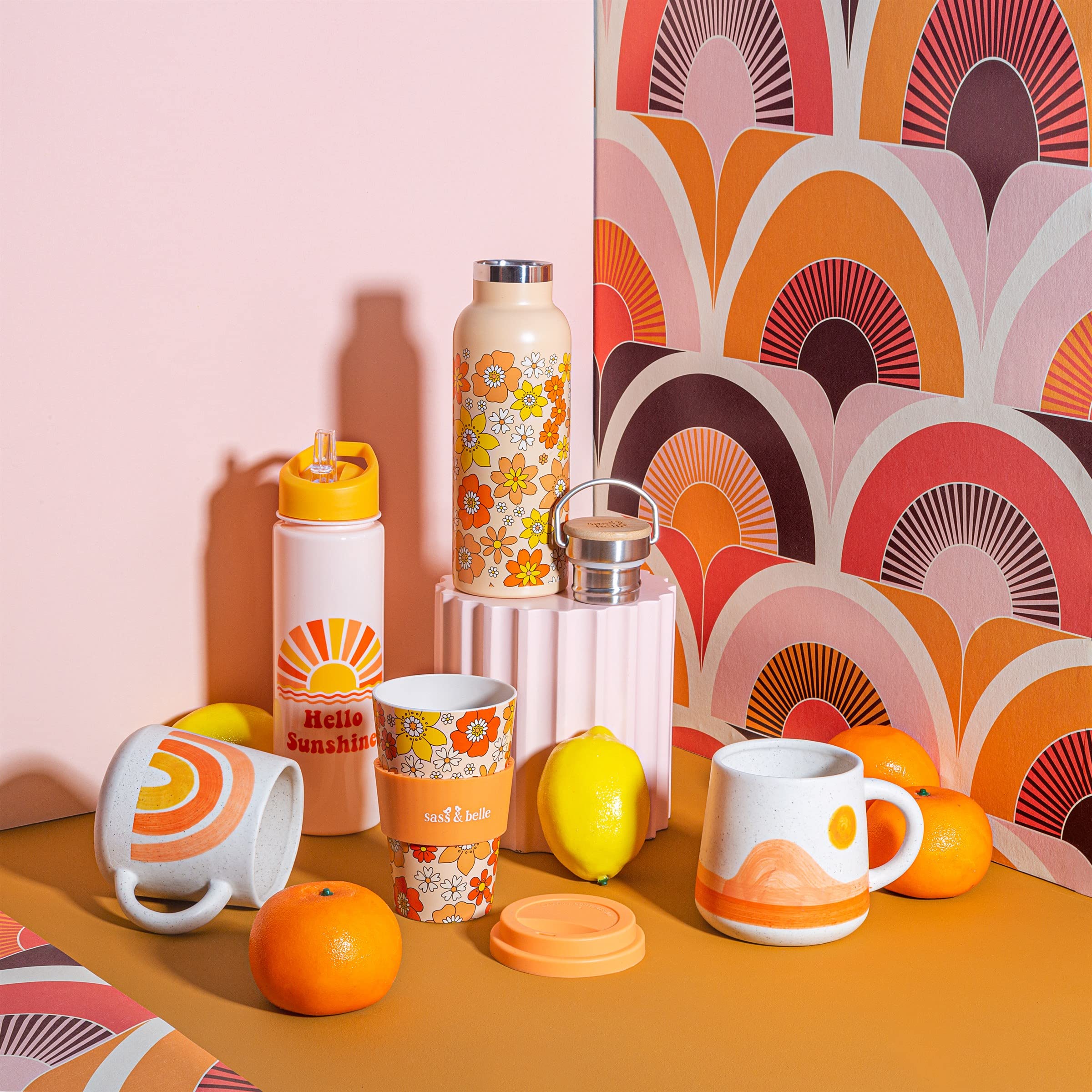Sass & Belle Hello Sunshine Plastic Water Bottle Sass & Belle