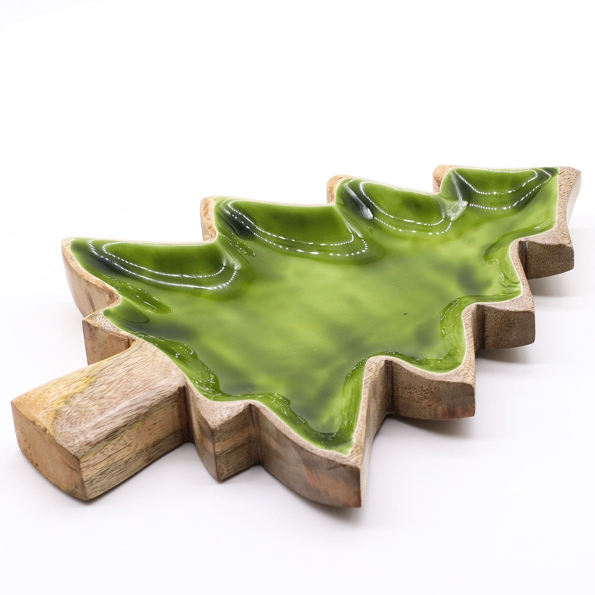 Lost in the Forrest -  Enamel Tree Wooden Bowl - 25x19cm AW-Dropship