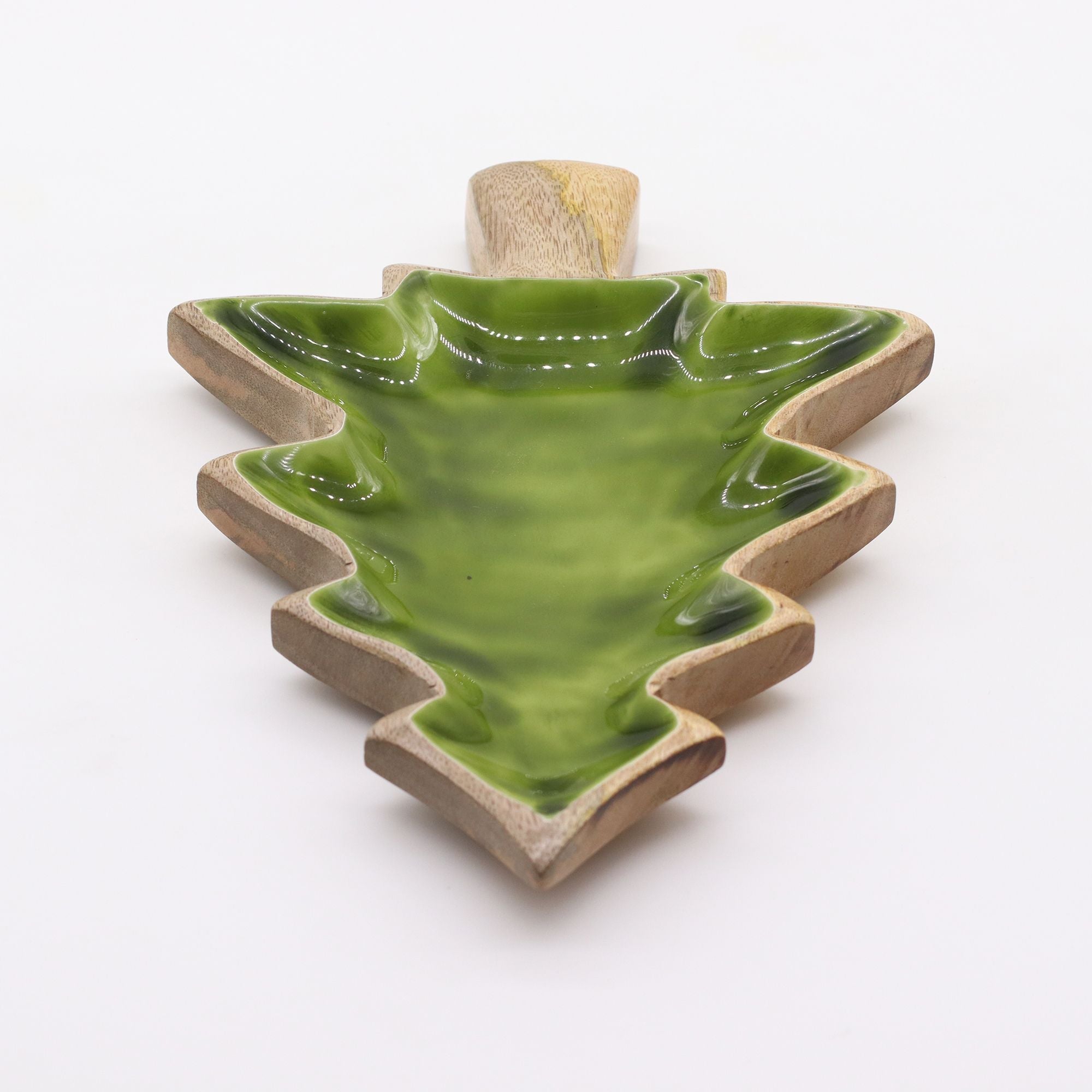 Lost in the Forrest -  Enamel Tree Wooden Bowl - 25x19cm AW-Dropship