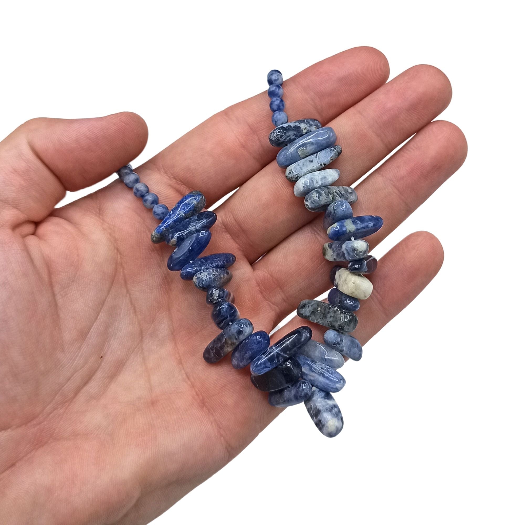 Longstone Gem Necklace - Sodalite: Elegance in Deep Blue