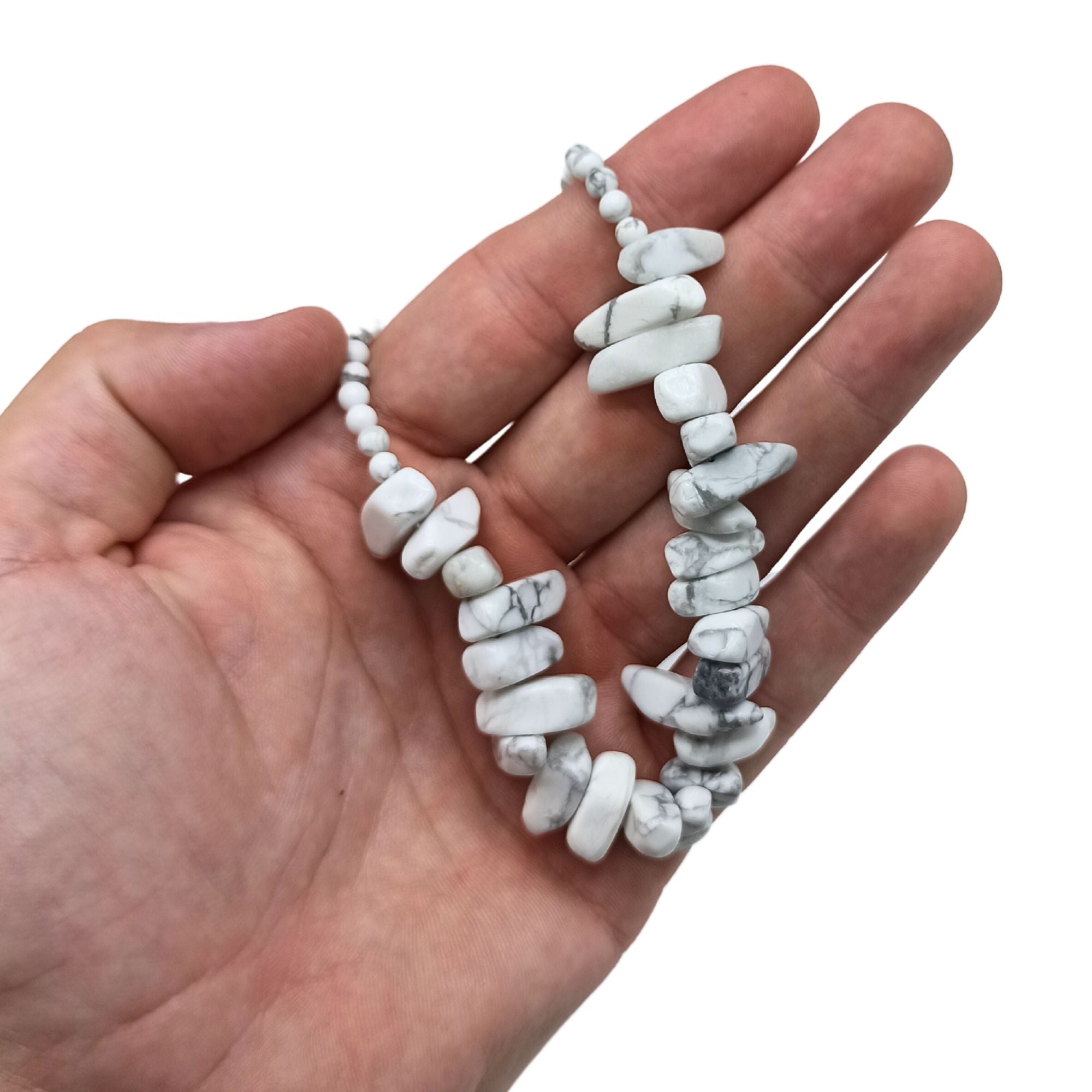 Longstone Gem Necklace - White Jasper: Pure Elegance