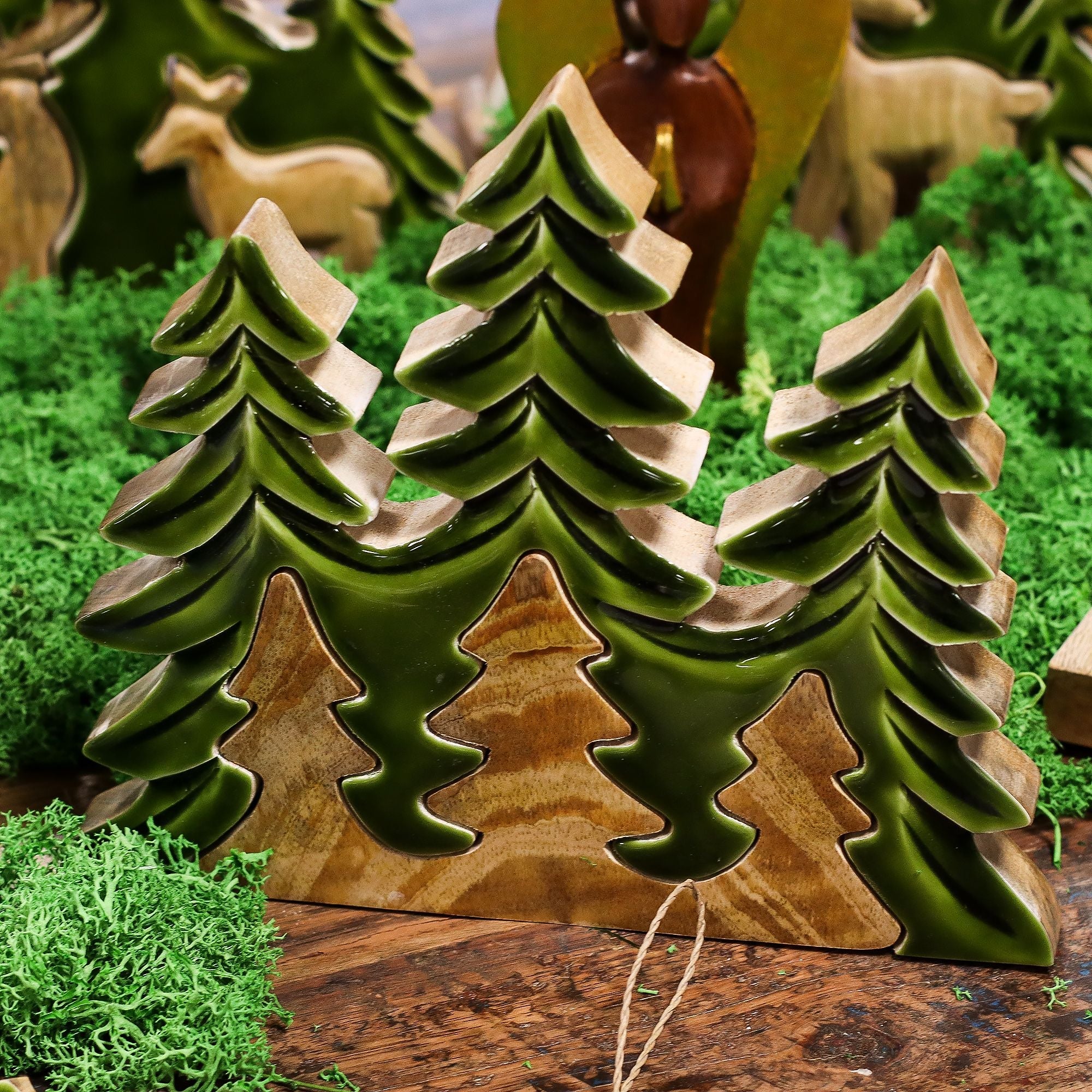 Lost in the Forrest - Three Trees 3D Wooden Decoration - 20x23cm AW-Dropship