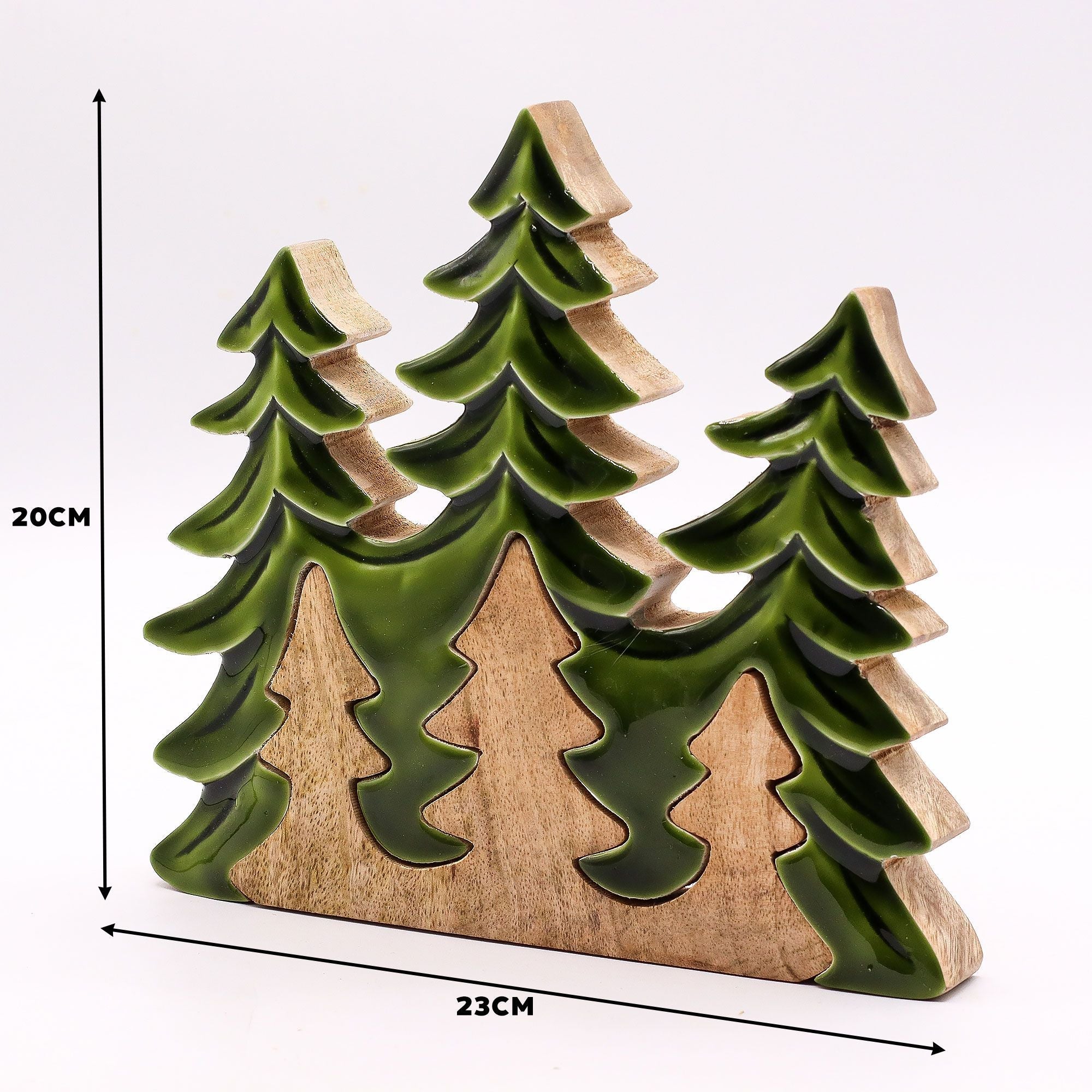 Lost in the Forrest - Three Trees 3D Wooden Decoration - 20x23cm AW-Dropship