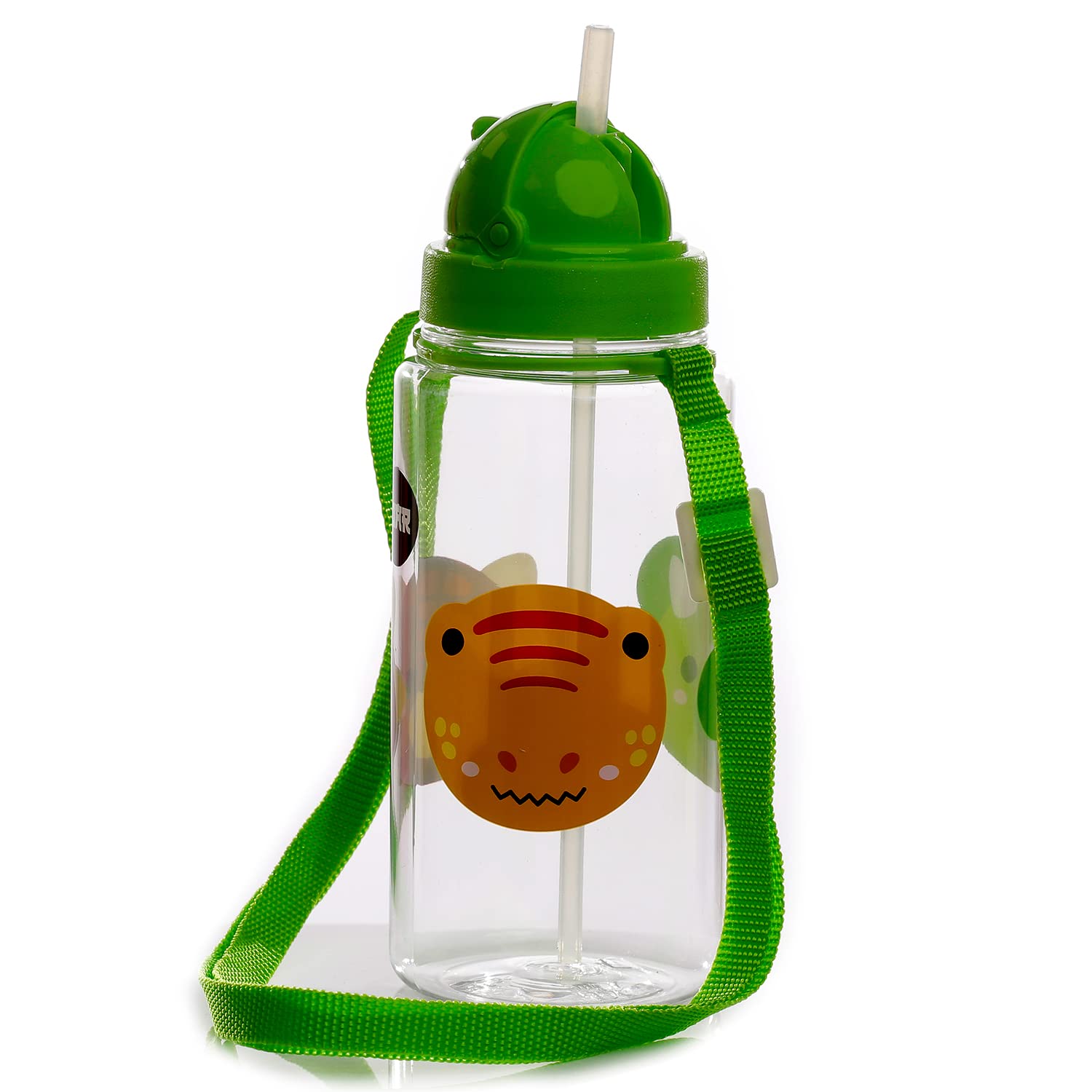 Puckator Adoramals Dinosaur Bottle With Straw 450ml Puckator