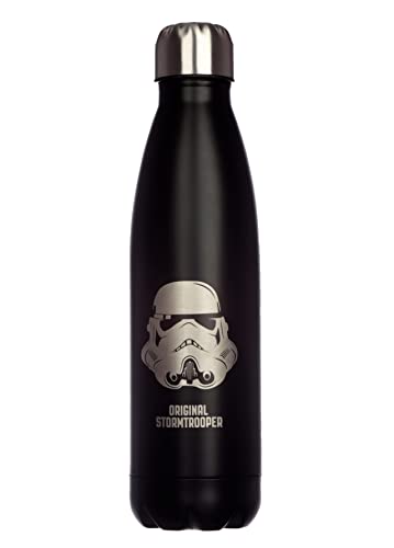 Puckator The Original Stormtrooper - Stainless Steel Water Bottle - Cold for 24h and Hot for 12h - Metal Water Bottles with Stormtrooper Design - Double Walled Modern Thermos Flask - Bpa Free -500 ml Puckator