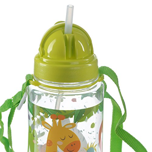 Puckator Zooniverse Drinks Bottle With Straw 450ml Puckator
