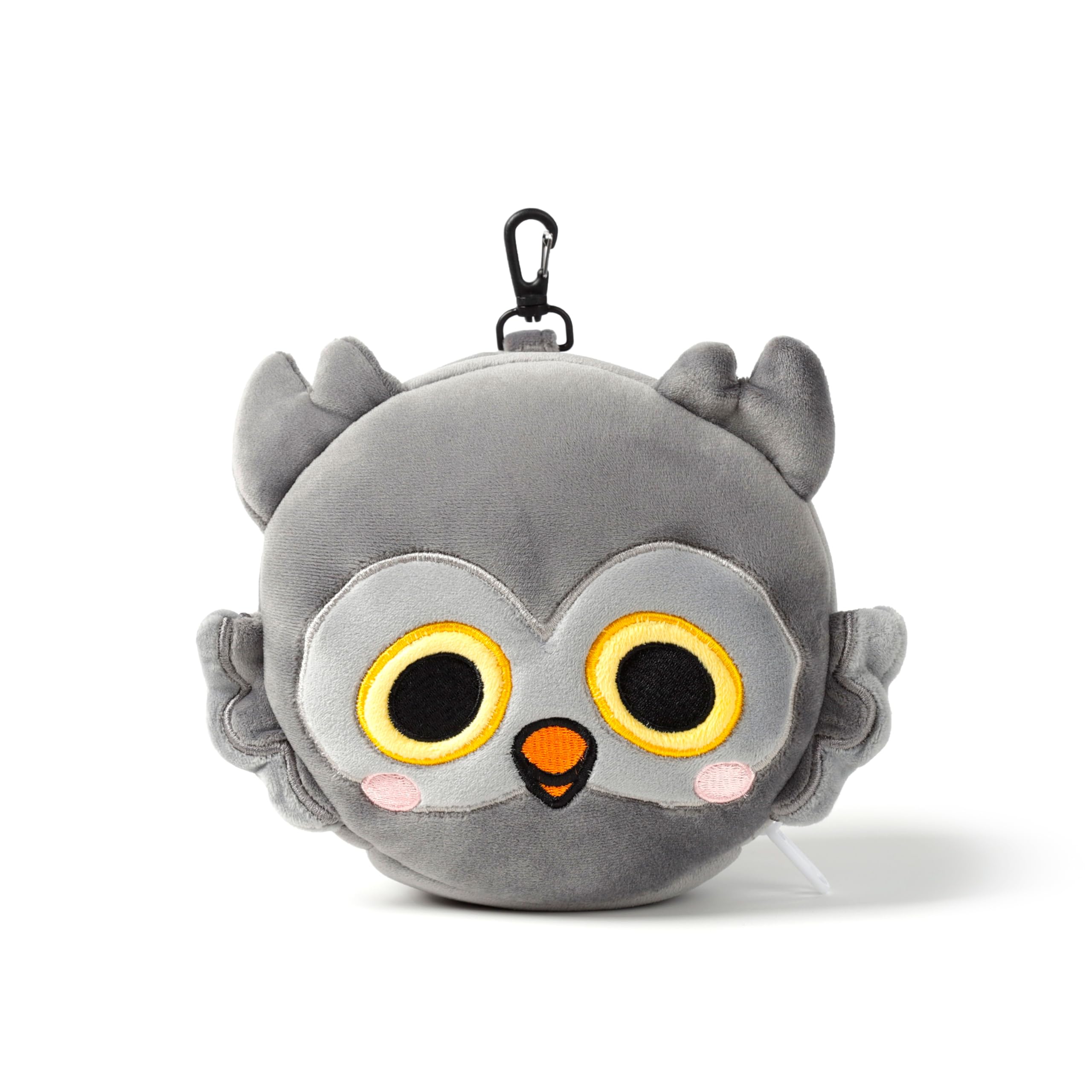 Relaxeazzz Adoramals Winston the Owl Round Plush Travel Pillow & Eye Mask - Sleep Eye Mask Masks - Kids Travel Accessories For Sleeping Airplane - Flight Plane Neck Pillow Pillows Relaxeazzz