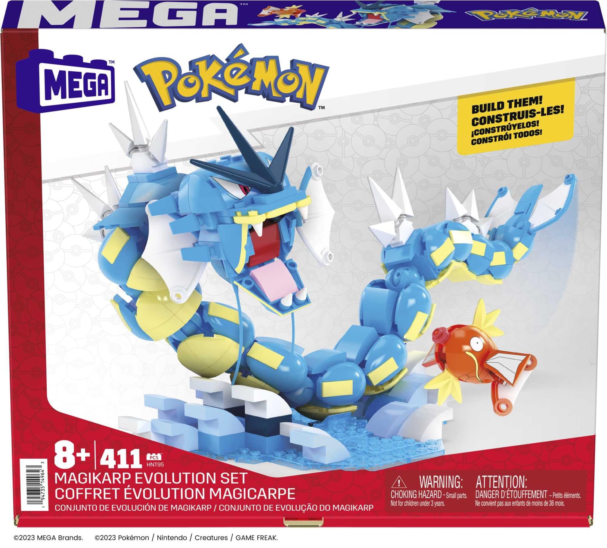 Mega Pokemon Magikarp Evolution Building Set Mega Brands