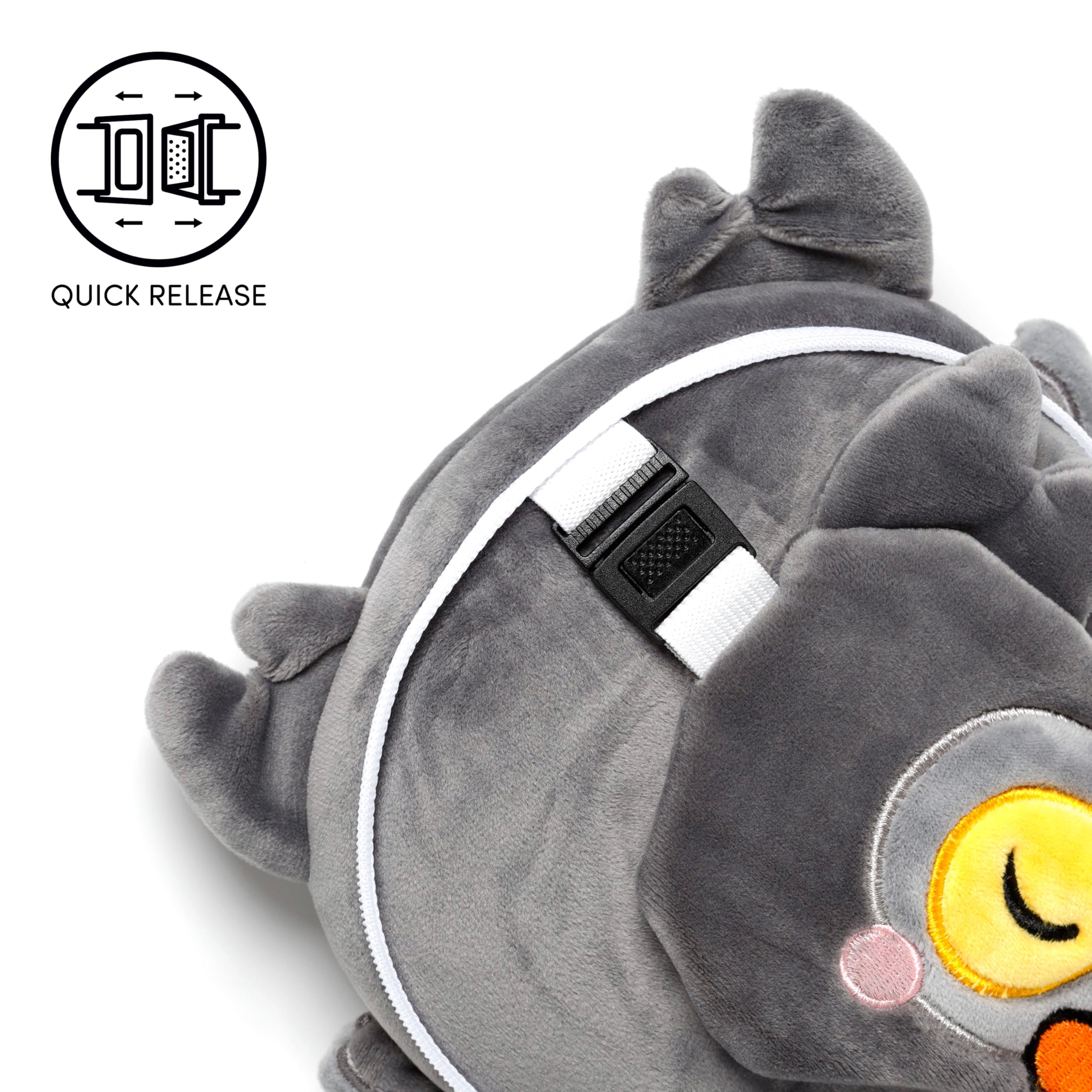Relaxeazzz Adoramals Winston the Owl Round Plush Travel Pillow & Eye Mask - Sleep Eye Mask Masks - Kids Travel Accessories For Sleeping Airplane - Flight Plane Neck Pillow Pillows Relaxeazzz